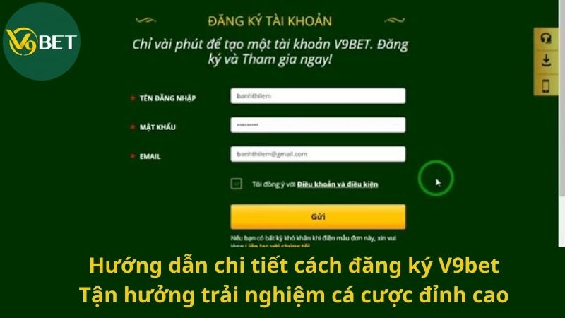 Cách đăng ký V9bet nhanh nhất